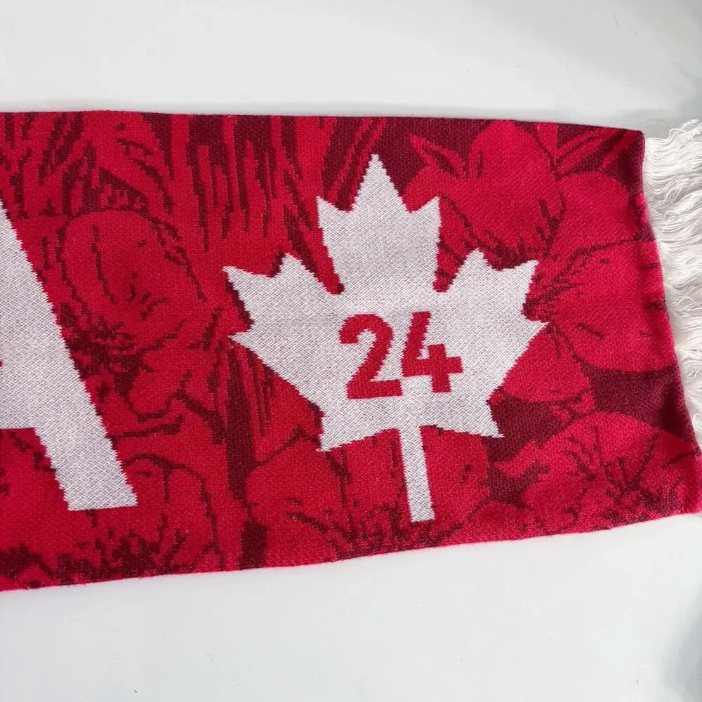Lululemon Team Canada Future Legacy Scarf Red Paris 2024 Olympics Logo